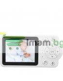 Бебефон бебешки видеомонитор, 2,8 инча, разпознаване на звук